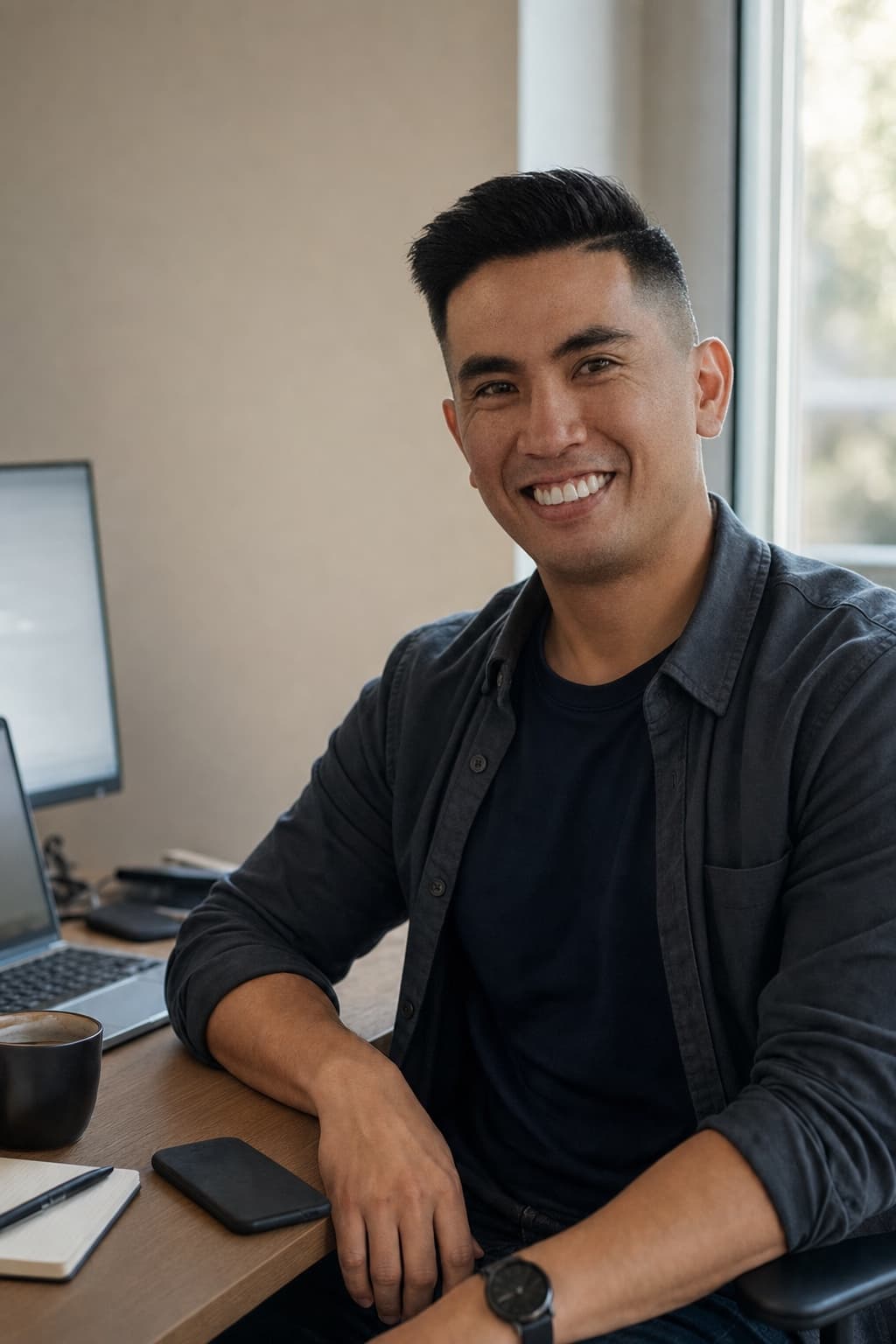 Mark Franco, the senior engineer behind Smart Labs, at his desk.