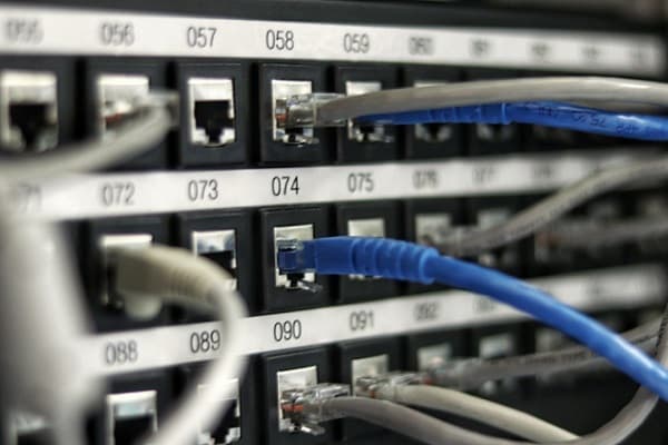 Structured cabling in a comms room