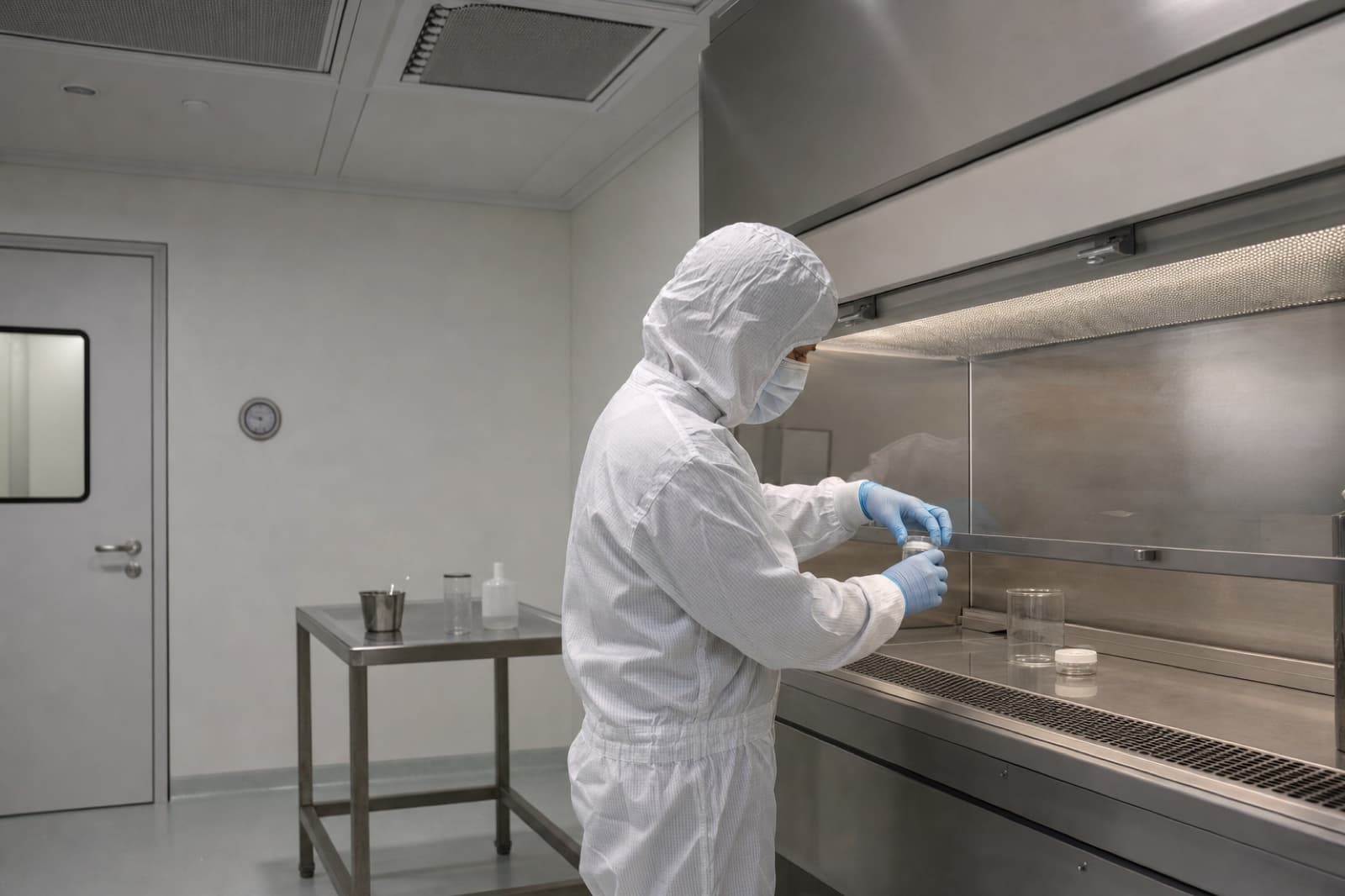 Clean room ventilation under commissioning